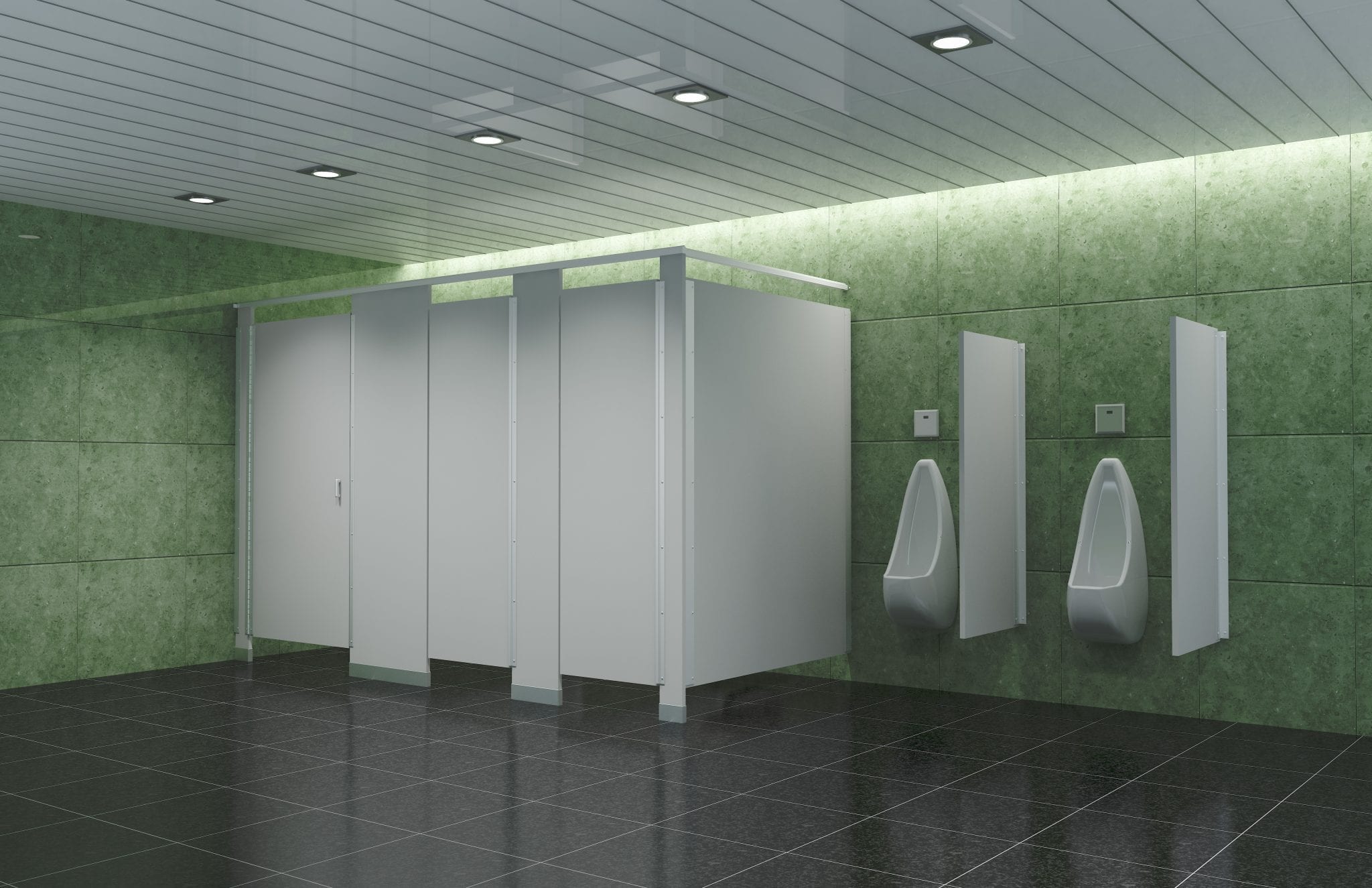 Continuous Toilet Partitions